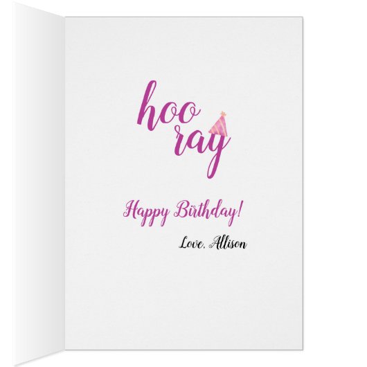 Watercolor Birthday Elements Greeting Card (Inside (Right))