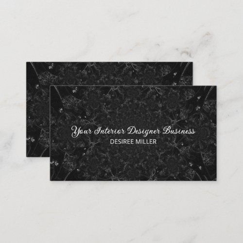 Watercolor Black And White Antique Vintage Texture Business Card
