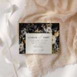 Watercolor Black Gold Floral Wedding Foil Invitation<br><div class="desc">Our "Watercolor Moody Florals" collection features dark florals in black, teal and midnight blue colors with golden accents combined with elegant typography for all your occasions. Mix and match the items as you wish and contact us if you have any special requests through chat or email. Check our store for...</div>