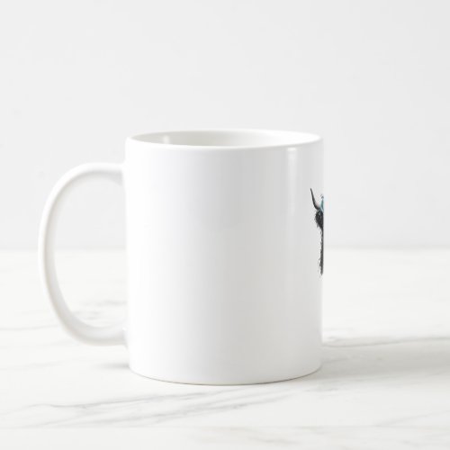 Watercolor Black Highland Cow Classic T-Shirt Coffee Mug