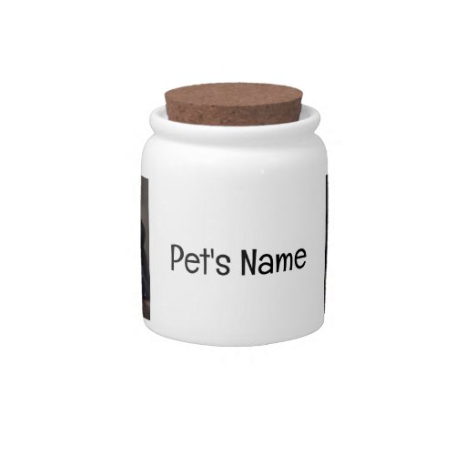 Watercolor Black Labrador Dog Pet Retriever Candy Jar