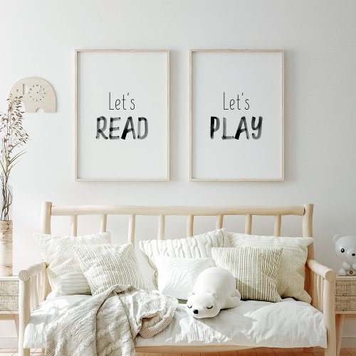 Watercolor black lets read and play set of 2