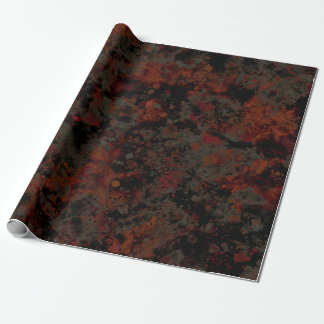 Watercolor Black Red Gray Paint Splash Abstract Wrapping Paper