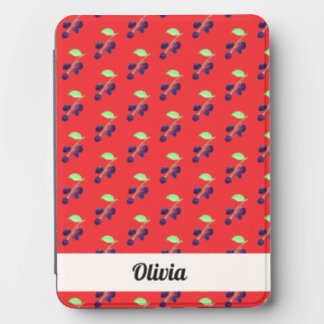 Watercolor Blackberry Fruit Pattern in Red Kindle Cover