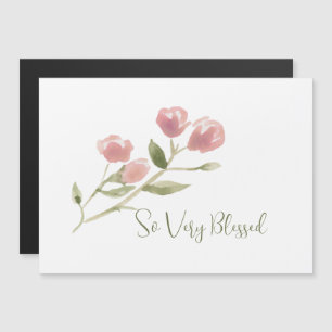 Watercolor Blessed Magnetic Card