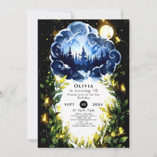 Watercolor Bliss Woodland Birthday Invitation