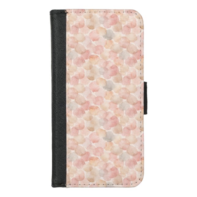 Watercolor Blob Pattern iPhone Wallet Case (Front)