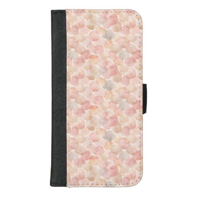 Watercolor Blob Pattern iPhone Wallet Case (Front)
