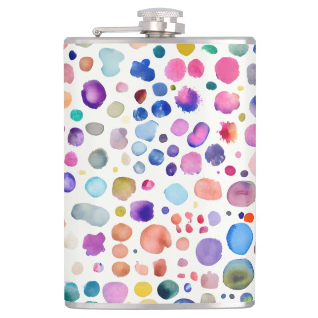 Watercolor blobs flask (Front)