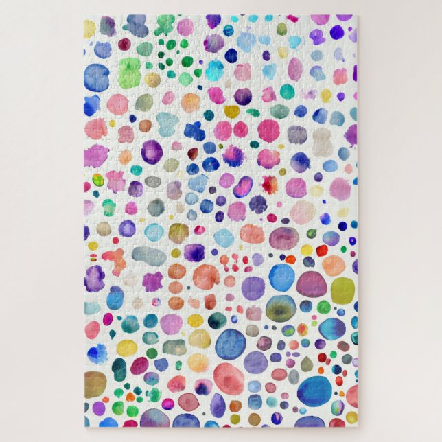 Watercolor blobs jigsaw puzzle (Vertical)