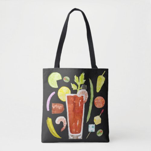 Watercolor Bloody Mary Tote 2 sided Tote Bag