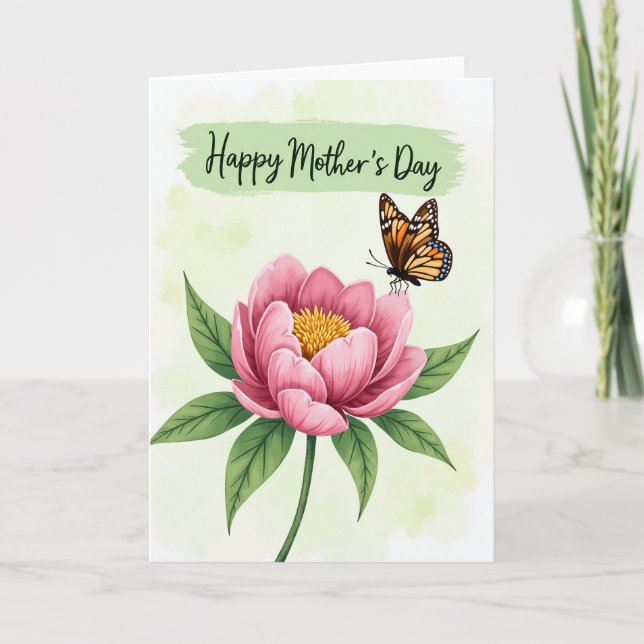 Watercolor Bloom Mothers Day Card (Front)