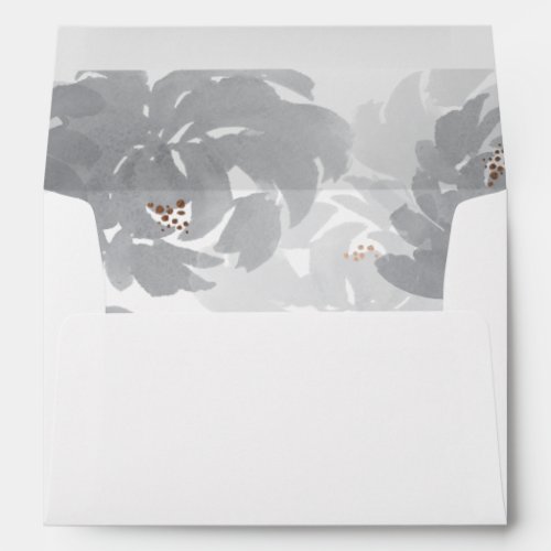 Watercolor blooms floral wedding envelope