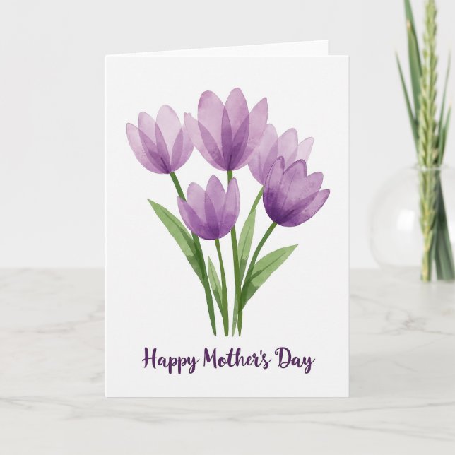 Watercolor Blooms Greeting Card (Front)