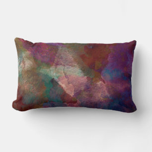 Watercolor Blooms in Magentas Lumbar Pillow