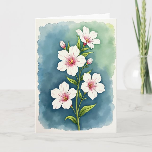 Watercolor Blossom Art Card (Front)