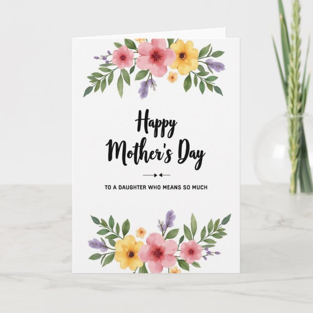 Watercolor Blossom Day Card (Front)