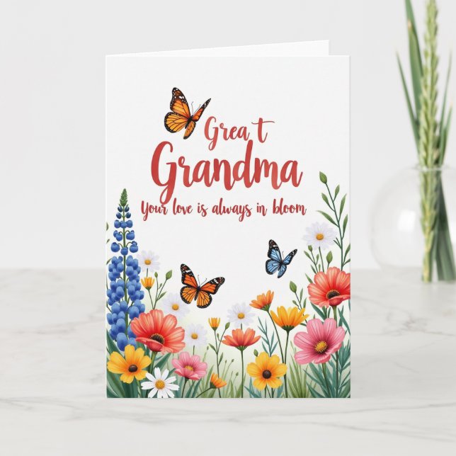 Watercolor Blossoms Day Card (Front)