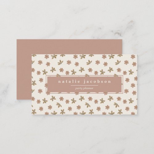 Watercolor Blossoms Floral Business Card