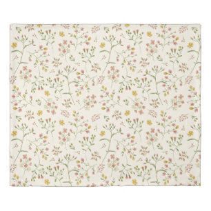 Watercolor Blossoms Pattern Duvet Cover