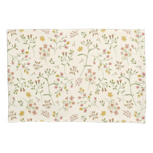 Watercolor Blossoms Pattern Pillow Case