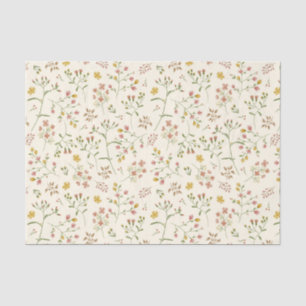Watercolor Blossoms Pattern Tissue Paper