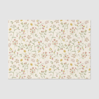 Watercolor Blossoms Pattern Tissue Paper