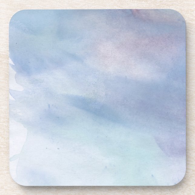 Watercolor Blue 2 Beverage Coaster (Front)