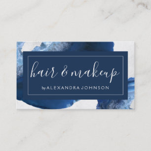 Watercolor Blue Agate Geode Business Card