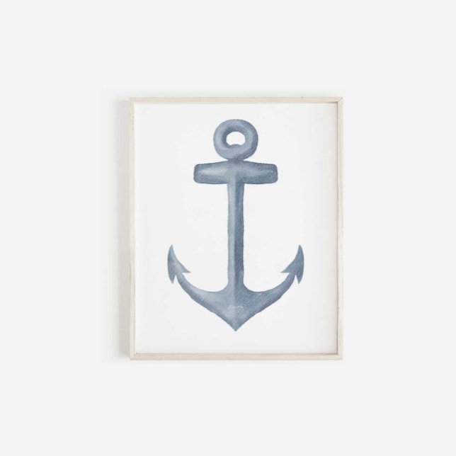 Watercolor blue anchor print (Creator Uploaded)