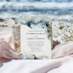 Watercolor Blue and Gold Minimalistic Wedding Invitation<br><div class="desc">This wedding invitation features watercolor brush strokes in deep navy blue with gold accents imitating waves on the beach which makes it a perfect choice for a summer or beach wedding. It is minimalistic and elegant in layout and font choices and also very easy to customize. Check out our store...</div>