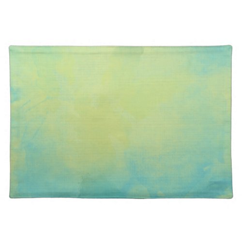 Watercolor Blue And Green Placemat