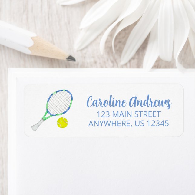 Watercolor Blue and Green Tennis Label (Insitu)