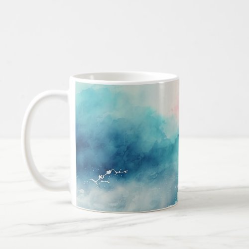 Watercolor blue and pink Ombre Coffee Mug
