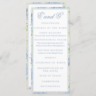 Watercolor Blue and White Hydrangea Crest Program