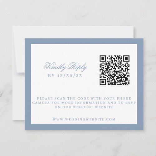 Watercolor Blue and White Hydrangea Wedding  RSVP Card