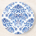Watercolor Blue and White Tiles Pattern Coaster<br><div class="desc">Watercolor Blue and White Tiles Pattern coaster</div>