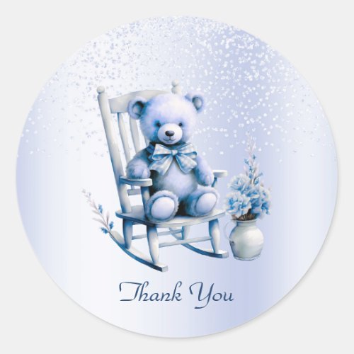 Watercolor Blue Baby Bear Sticker