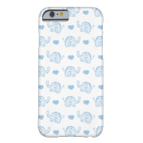 watercolor blue baby elephants and hearts barely there iPhone 6 case