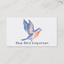 Watercolor Blue Bird Business Cards