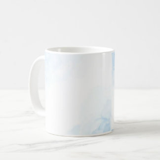 Watercolor Blue Botanical Frosted Glass Mug