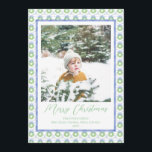 Watercolor Blue Bow Bells Vintage Christmas Photo Holiday Card<br><div class="desc">Watercolor Blue Bow Bells Vintage Christmas Photo Holiday Card. This beautiful Christmas Photo Card features watercolor blue bows, golden jingle bells and blue frame for one photo. It is perfect if you are looking for classic, southern, grandmillenial Christmas photo card. Message me for any need adjustments or matching items :)...</div>