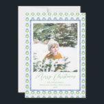 Watercolor Blue Bow Bells Vintage Christmas Photo Holiday Card<br><div class="desc">Watercolor Blue Bow Bells Vintage Christmas Photo Holiday Card. This beautiful Christmas Photo Card features watercolor blue bows, golden jingle bells and blue frame for one photo. It is perfect if you are looking for classic, southern, grandmillenial Christmas photo card. Message me for any need adjustments or matching items :)...</div>