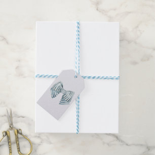 Watercolor Blue Bow Gift Tags