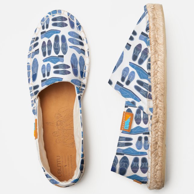 Watercolor Blue Brogue Shoes (Side)