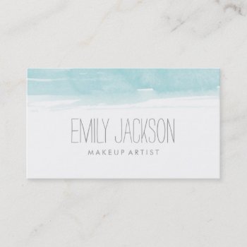 Watercolor Blue Business Card by charmingink at Zazzle