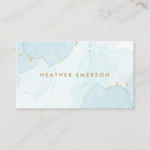 Watercolor Blue Business Card