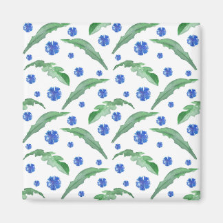 Watercolor Blue cornflowers Magnet