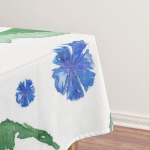 Watercolor Blue cornflowers Tablecloth