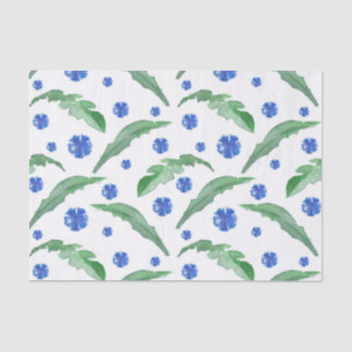 Watercolor Blue cornflowers Tissue Paper